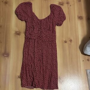 Hollister Red Floral Mini Dress